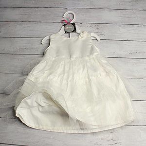 Carter's Vintage Baby Girl's White Dress Size 9 Months Special Occasion